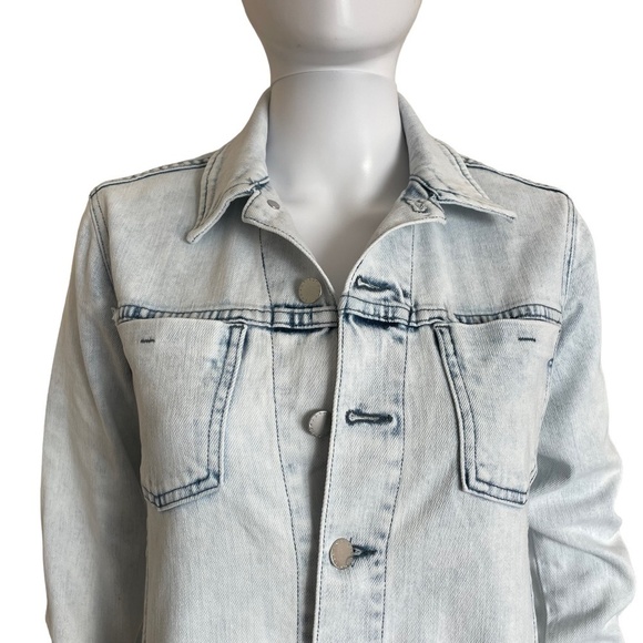 L'AGENCE Jacket Size S/P Vienna Cosmo Long Denim Pockets Made in USA Boho NEW - Picture 6 of 16
